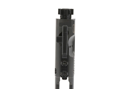 Rubber City Armory lightweight titanium AR15 bolt carrier group with M16 cut carrier has a properly staked gas key